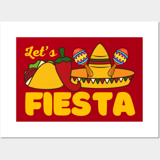 Lets Fiesta Cinco De Mayo Funny Posters and Art